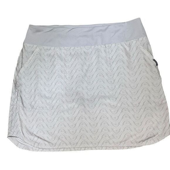 Patagonia Women's Tech Fishing Skort Gray‎ Geometric Print size Large - Picture 1 of 11